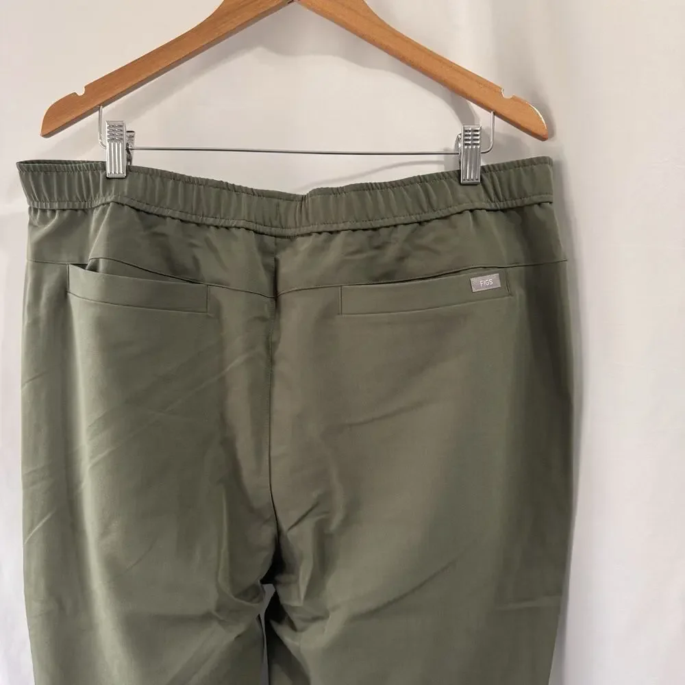 FIGS Scrub Pants Mens 2XL Short Tansen Jogger Green Slim Fit Technical Medical